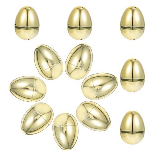 Alasum Ostereier Zum Öffnen 12 Stück Goldene Eier Aus Kunststoff Nachfüllbar Partygeschenk Für Osterdekorationen von Alasum