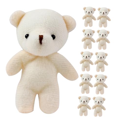 Alasum 15St Mini-Bär kuschelig cutermesserser weinachtsgeschenk Tag valentiens Toy ausgestopfter Kleiner Bär Multifunktionaler Bärenanhänger PP Baumwolle Beige von Alasum