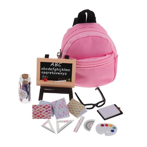 Alasum 16Pcs Gesetzt Schulmaterial Mini taschenrechner lernspielzeug Schreibwaren Werkzeug Puppenhaus-Bücherregal-Zubehör Mini-Spielzeugrucksack Plastik Alasum 16Pcs Gesetzt Schulmaterial Mini taschenrechner lernspielzeug Schreibwaren Werkzeug Puppenhaus-Bücherregal-Zubehör Mini-Spielzeugrucksack Plastik von Alasum