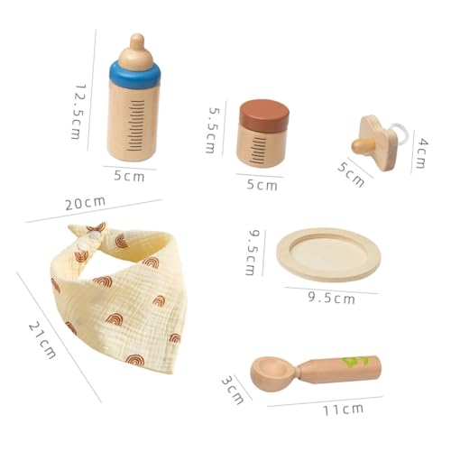 Alasum 1Satz Holz Fütterungsset für Rollenspiele Pädagogisches Fütterungs mit Flasche Sensorische Flaschen für Kreativität und Motorik Alasum 1Satz Holz Fütterungsset für Rollenspiele Pädagogisches Fütterungs mit Flasche Sensorische Flaschen für Kreativität und Motorik von Alasum