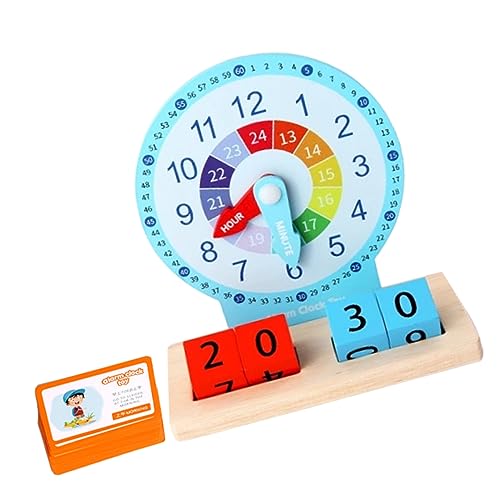 Alasum 1Satz Holz Uhrenspielzeug Für Pädagogisches Modell Zur Zeitgestaltung Lernspielzeug Für Kleinkinder Zeitwahrnehmung Holz Kinderuhr Für Frühen von Alasum