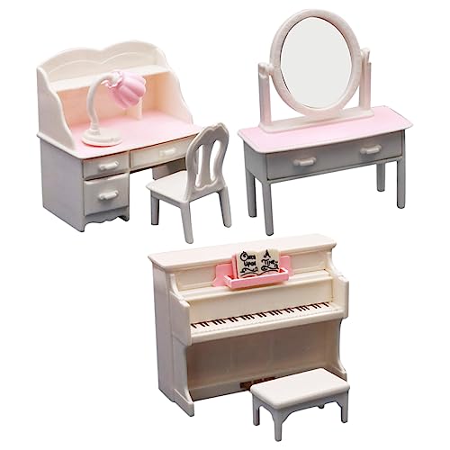 Alasum 1Satz Miniaturmöbel für Puppenhaus von Dekorativen Miniaturen mit Klavier und Schreibtisch für DIY Szenen und Kreatives von Alasum