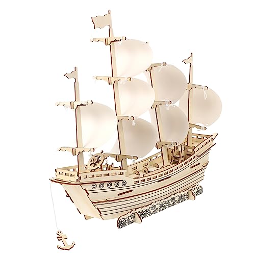 Alasum 1Satz Segelboot Puzzle Holzmodell Bausatz Zum Zusammenbauen Für Erwachsene Realistisches Schiffsspielzeug Kreatives DIY Modellbau von Alasum