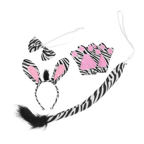 Alasum 1Satz Zebra Kostüm Set für Teiliges Zubehör mit Stirnband Fliege und Handschuhen für Halloween Karneval und Tier Themenpartys Hautfreundlich für Rollenspiele Alasum 1Satz Zebra Kostüm Set für Teiliges Zubehör mit Stirnband Fliege und Handschuhen für Halloween Karneval und Tier Themenpartys Hautfreundlich für Rollenspiele von Alasum