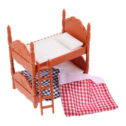 Alasum Mini-etagenbett Für Puppe 1 Stück Einzelbett Für Puppenhaus Kissen Steppdecke Simulationsbett Für Mini-landschaftsbau von Alasum