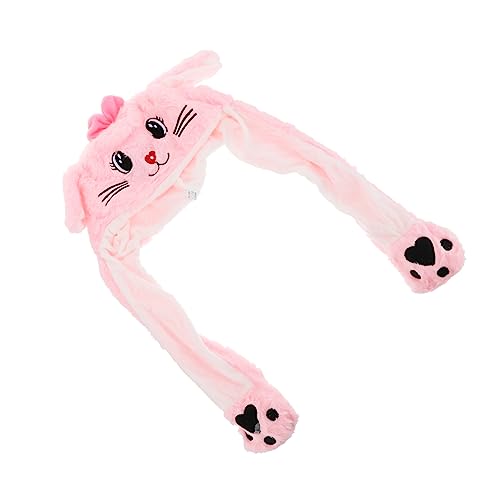 Alasum Hasenohren-mütze Spielzeug Bewegliche Ohren Pelzige Katzenversion Warmer Plüsch Für Jungen Und Mädchen Für Anlässe von Alasum