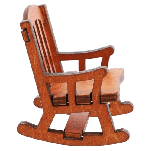 Alasum Handgefertigtes Mini-schaukelstuhlmodell Aus Holz Für Decor Friends Kinder von Alasum