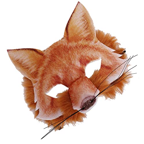 Alasum Einzigartige Halbe Gesicht Maske Maskerade Tier Maske Kostüm Pelzigen Halloween Faux von Alasum
