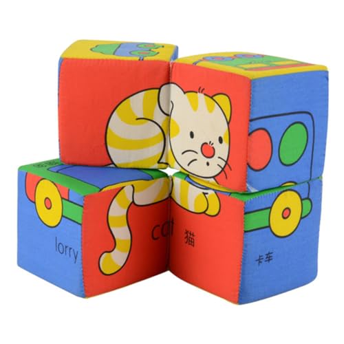 Alasum 1Stk Zusammengebaute Bausteine entwicklung plushible snugible Plush kindergeschenke babytragetuch Bausteine ​​Bauen Stoffkunstblöcke Baumwolle Colorful von Alasum