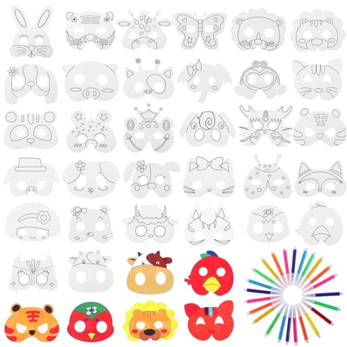 Alasum 1satz Unbemalte Masken Für Frauen Mit Aquarellstiften Karnevalsmasken Für Cosplay Maskerade Und Bastelprojekte Inklusive Elastischer Bänder Alasum 1satz Unbemalte Masken Für Frauen Mit Aquarellstiften Karnevalsmasken Für Cosplay Maskerade Und Bastelprojekte Inklusive Elastischer Bänder von Alasum