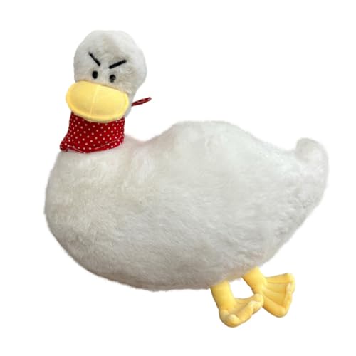 Alasum 1stk Entenpuppe Dekokissen Puppenspielzeug Kuscheltier Kissen Werfen Puppe Puppenschmuck Stofftier Gefüllte Puppe Weiß Plüschige Oberfläche von Alasum