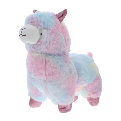 Alasum 1stk Leuchtende Alpakas Gefüllte Puppe Alpaka-wurfskissen Plüschtier Plüschpuppe Cartoon-alpaka-Puppe Buntes Alpaka- Cartoon- Pp Baumwolle Colorful von Alasum