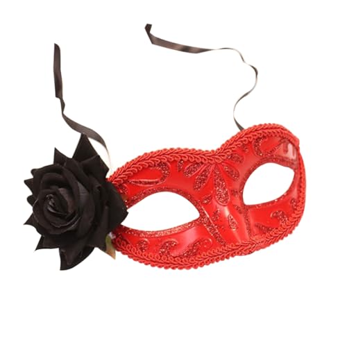 Alasum Maske Halbmaske Rose Simulationsmaske Für Halloween Erwachsene Kinder Tanzparty von Alasum