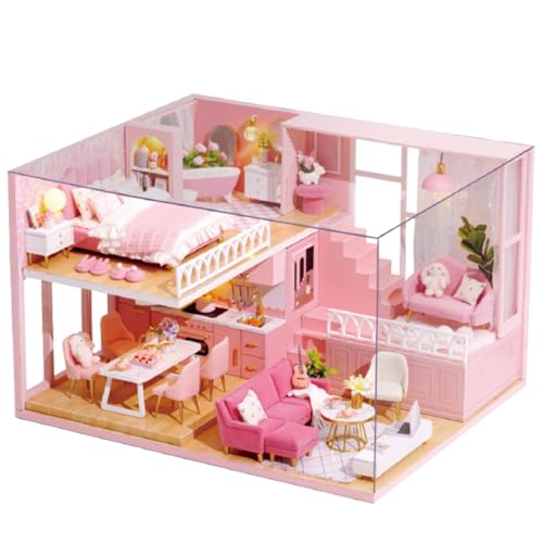 Alasum Manuelle Montage Mini Spielzeug Holz Miniatur Puppenhaus Für Kinder Familie Bonding Zeit von Alasum