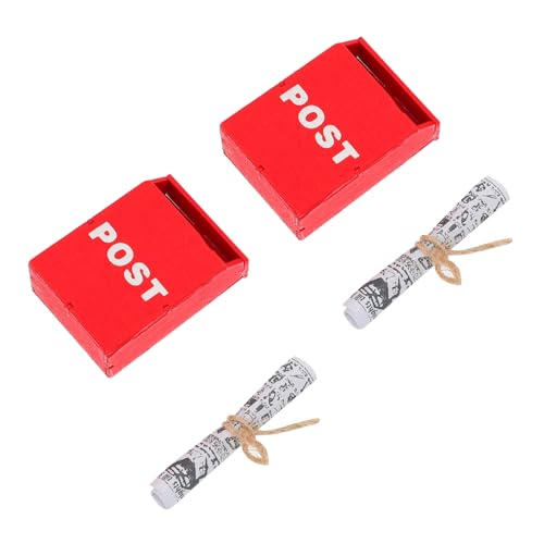 Alasum 2 Sätze Mini -Mailboxzubehör Miniatur-Ornamente Dekorationen Miniatur -Postfach Miniaturmodelle Möbelverzierung Mini-Zubehör Miniatur-Zubehör dekorative Pfostenmodelle Holz rot Alasum 2 Sätze Mini -Mailboxzubehör Miniatur-Ornamente Dekorationen Miniatur -Postfach Miniaturmodelle Möbelverzierung Mini-Zubehör Miniatur-Zubehör dekorative Pfostenmodelle Holz rot von Alasum