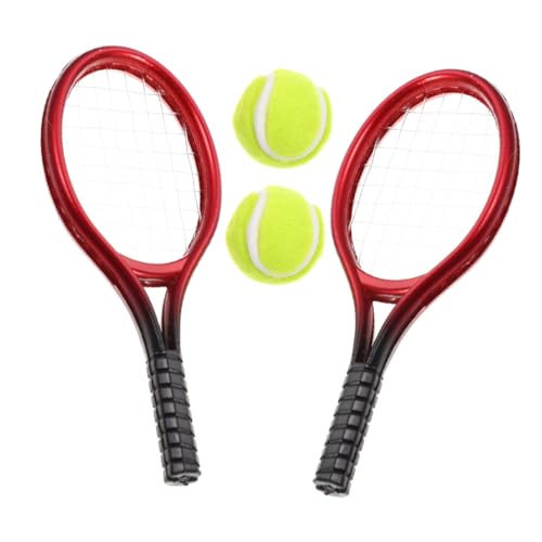 Alasum Puppenhaus Miniatur-tennisschläger-Set Spielzeugschläger Interaktives Mini-tennisspiel Für Jungen Und Mädchen Rot Alasum Puppenhaus Miniatur-tennisschläger-Set Spielzeugschläger Interaktives Mini-tennisspiel Für Jungen Und Mädchen Rot von Alasum