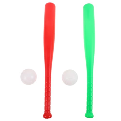Alasum 2 Sets Outdoor Training Baseball Bat Requisiten Baseballs Für Kleinkindspiele Cricket Fledermaus Kleine Fußbälle Für Kid Für Kleinkinder Kleinkind Baseball PVC von Alasum