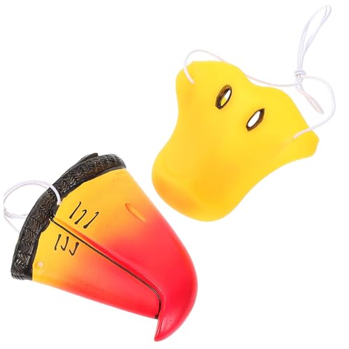 Alasum 2 Stück Halloween Tierkostüm Nasenmasken Enten und Papageienschnäbel Lustige Cosplay Requisiten für Kostümpartys Karneval und Halloween Deko von Alasum