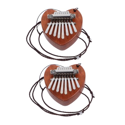 Alasum 2 Stück Mini Daumenklavier Töne Kalimba aus Holz Tragbares Fingerinstrument mit Herz Anhänger Leicht und Kompakt für Anfänger und Musikliebhaber Unterwegs Alasum 2 Stück Mini Daumenklavier Töne Kalimba aus Holz Tragbares Fingerinstrument mit Herz Anhänger Leicht und Kompakt für Anfänger und Musikliebhaber Unterwegs von Alasum