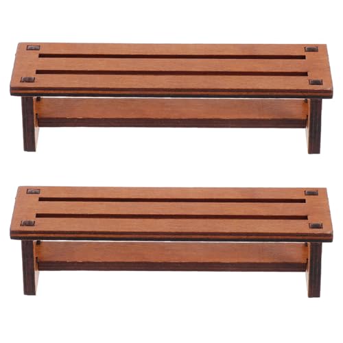 Alasum 2 Stück Miniatur-stühle Im Vintage-Stil Miniatur-holzhocker Miniatur-möbel-Ornament Für Zuhause Schreibtisch Regal Einzigartig von Alasum