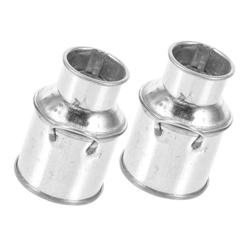 Alasum 2 Stücke Puppe Mini Metall Eimer Metall Miniatur Blumentopf Garten Ornament von Alasum