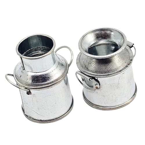 Alasum 2 Stücke Kleine Vase Hafer Miniaturessen Für Puppenhaus Wasserflasche Mit Mini-vers-Essen Saftflaschen Container Bausatz Puppenhaus-milchkanne Puppenhausessen Krüge Eisen Silver Alasum 2 Stücke Kleine Vase Hafer Miniaturessen Für Puppenhaus Wasserflasche Mit Mini-vers-Essen Saftflaschen Container Bausatz Puppenhaus-milchkanne Puppenhausessen Krüge Eisen Silver von Alasum