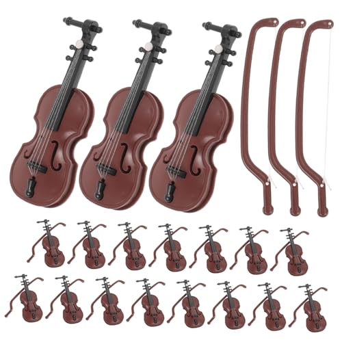 Alasum Mini-Violine Großpackung Mit 20 Stück Violinen-Dekorationen Für Den Schreibtisch Weihnachtsbaum-Verzierungen von Alasum