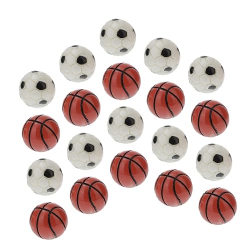 Alasum Winzige Fußball- Und Basketballmodelle Für Die Dekoration Eines Mini- 20 Stück Harz Handwerkskunst von Alasum