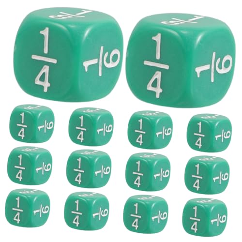 Alasum 20 Stück Sichere Und Langlebige Abgerundete Bruchwürfel, Mehrseitige Mathematikwürfel Für Den Unterricht Zu Hause Und Interaktive Spiele Für Kinder von Alasum