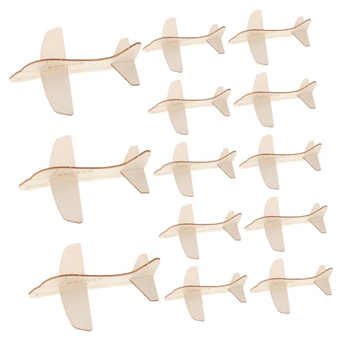 Alasum 20 Stück Teiliges DIY Holzflugzeug Modellset Mini Holzflugzeuge zum Bemalen Bastelset für Zuhause Schule und Reisen Sicher aus Natürlichem Holz als Flugzeug Party Favor von Alasum