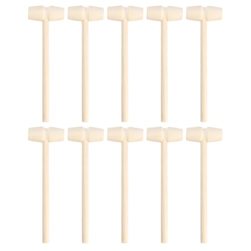 Alasum 20 Stück Teiliges Mini Holzhammer Holzklopfspielzeug Hand Auge Koordination Kreatives Schlagspielzeug für Jungen und Mädchen Pädagogisches Motorikspielzeug von Alasum