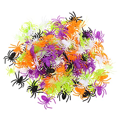 Alasum Halloween Spinnen Dekorationen 200pcs Kunststoff Winzige Spinnen Realistische Spinne Spielzeug Für Gruselige Streiche von Alasum
