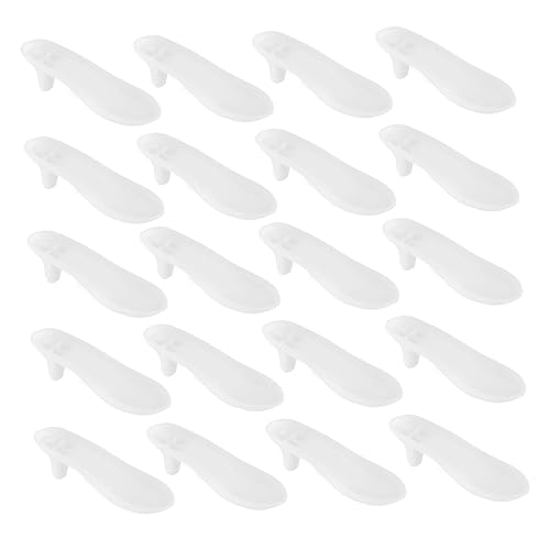 Alasum 20 Stück Babypuppenschuhe Zubehör High Heels Sohlen Für Puppenkleidung Weiße Kunststoffsohle Für 60 cm Puppen von Alasum