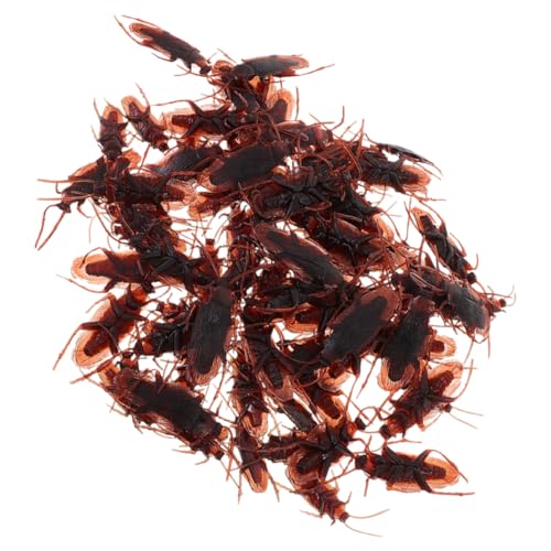 Alasum 20st Simulation Kakerlake Partytrick- Gefälschte Kakerlaken Bildungsspielzeug Realistisches Kakerlakenspielzeug Simulationsspielzeug Scherzen Bausatz Plastik Coffee von Alasum