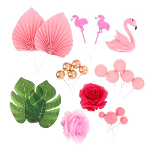Alasum 23stücke Teiliges Hawaiianisches Flamingo Kuchen-dekorationsset Mit Palmblättern Rosa Papierfächern Metallischen Kugeln Und Rosenblumen Für Tropische Geburtstagsfeiern Alasum 23stücke Teiliges Hawaiianisches Flamingo Kuchen-dekorationsset Mit Palmblättern Rosa Papierfächern Metallischen Kugeln Und Rosenblumen Für Tropische Geburtstagsfeiern von Alasum