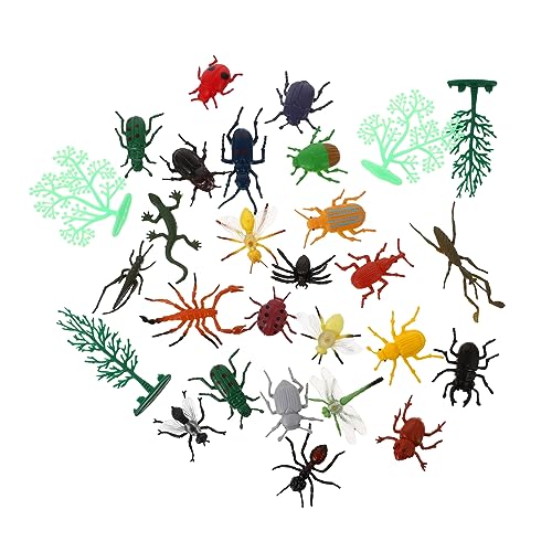 Alasum 24 Stück Insektenmodell Mini- Realistisches Kinderspielzeug Modelle Unterhaltsame Lehrmittel Realistische Insektenfiguren Plastik von Alasum