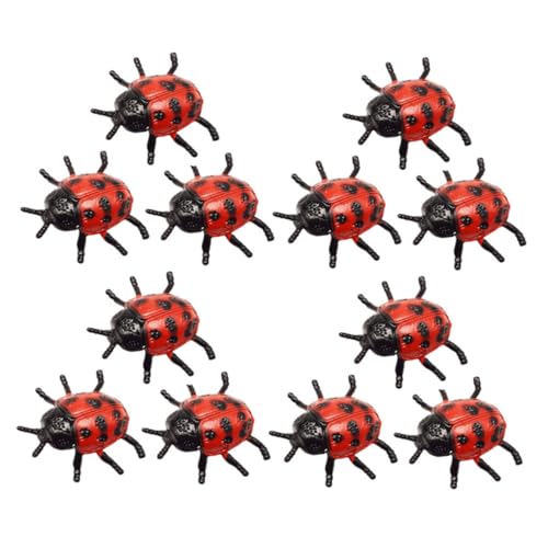 Alasum 24 Stück Marienkäfer-Modell Simulation Marienkäfer Gruselige Marienkäfer-spielzeuge Insektenspielzeugfiguren Mini-marienkäfer- Fehler Für Tierfiguren PVC-Kunststoff von Alasum