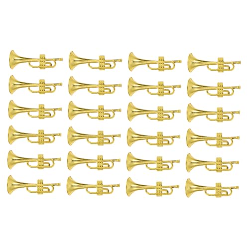 Alasum 24 Stück Teiliges Mini Trompete Goldfarben Realistische Musikinstrument Modell für DIY Miniaturhäuser Zubehör Wohnkultur Alasum 24 Stück Teiliges Mini Trompete Goldfarben Realistische Musikinstrument Modell für DIY Miniaturhäuser Zubehör Wohnkultur von Alasum