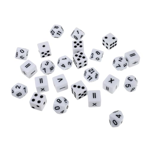 Alasum 24 Stück Würfel lehren für spielzeuge für Würfel für mathematikspiel würfel Spiele Lehrmittel für Mathematik lustiges Würfelspielzeug Acryl Weiß Alasum 24 Stück Würfel lehren für spielzeuge für Würfel für mathematikspiel würfel Spiele Lehrmittel für Mathematik lustiges Würfelspielzeug Acryl Weiß von Alasum