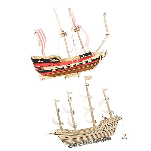 Alasum 2Sätze Segelboot Puzzle Teiliges Holzrätsel Für Erwachsene Und DIY Modellbau Segelboot Kreatives Holzspielzeug Für Spaß Und Bildung von Alasum