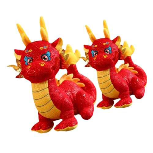Alasum Stofftier Drache Zum Chinesischen Neujahr Plüschdrache Maskottchenpuppe Spielzeug Für Jungen Und Mädchen Partydekorationen von Alasum