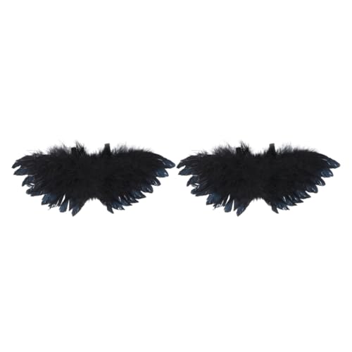 Alasum 2St Engelsflügel Frauen Puppe Plus Miniflügel Neon weihnachtsdeko Halloween Dekoration weihnachtsdeco Room Decoration abspanngummi hängendes Hängende Dekoration Plastik Black von Alasum