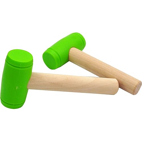 Alasum 2St Kleiner Holzhammer Hammer kinderwerkbank Geburtstags bastelmaterial für spielsachen für gefälschter Hammer gefälschter Holzhammer pp Green von Alasum