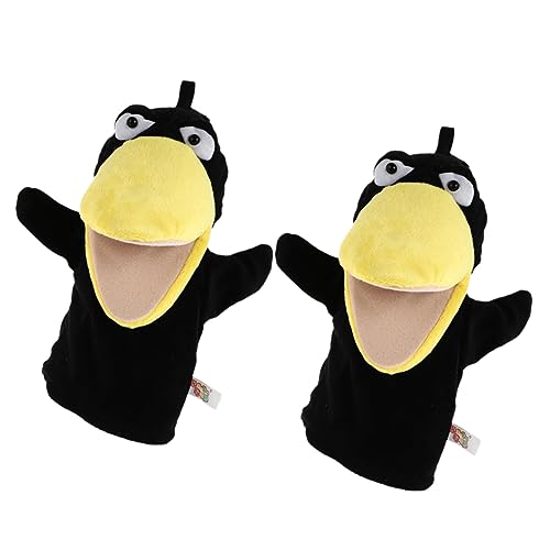 Alasum Plüsch Handpuppe Spielzeug Für Kinder 2pcs Tier Puets Cartoon Crow Puppet Storytelling Spaß von Alasum