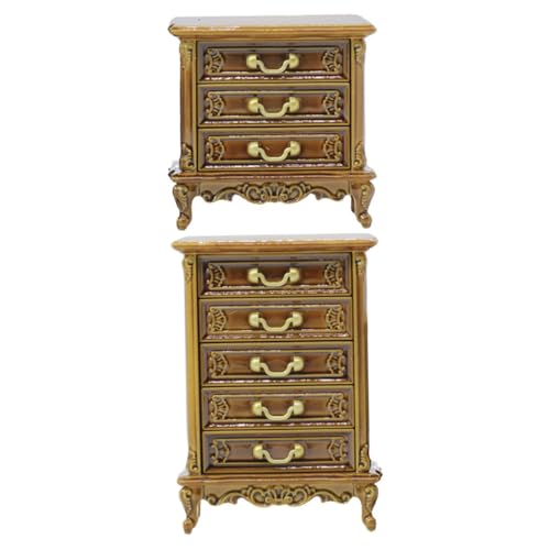 Alasum Miniatur-raumdekor 2 Stück Mini-Schrank Miniatur-Ornamente Miniatur-Spielzeug Für Mädchen Miniatur-spielsets Für Mädchen Mini-Spielzeug von Alasum