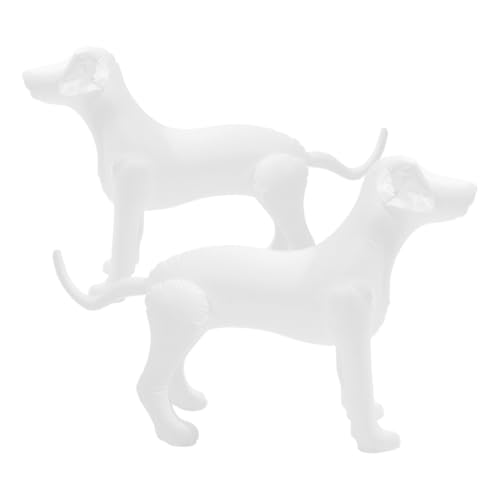 Alasum 2St aufblasbares Hundespielzeug Känguru Futterspender retro tier halloween deko weihnachten deko aufblasbares Welpenspielzeug Heimhundemodell PVC Weiß von Alasum