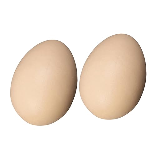 Alasum 2St nachgeahmte Eier Küchenessen Ostereiersuche gefälschtes Ei Modelle Eier aus der Küche simulierter Eierschmuck künstlich dekorative Gegenstände Geflügel Eier Requisiten PVC Weiß von Alasum