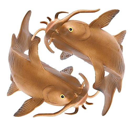Alasum 2Stücke Gefälschte Wels Modelle Kognitive Spielzeuge Aus Dekorative Fischfiguren Für Realistische Wels Ornamente Für Bildung Und Dekoration von Alasum
