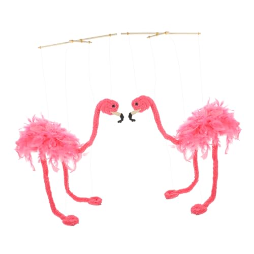 Alasum 2Stücke Plüschmarionetten Flamingo Tierformen Puppenspielzeug für Interaktive Aufführungen für Familien Fördert Emotionalen Ausdruck und Kreatives von Alasum