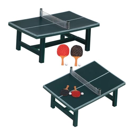 Alasum 2er-Set Puppenhaus-Dekoration: Miniatur-Tischtennis, Zubehör Im Maßstab 1:12, DIY-sportmöbel, Realistisches Tischtennismodell, Mikro-landschafts-Requisite von Alasum
